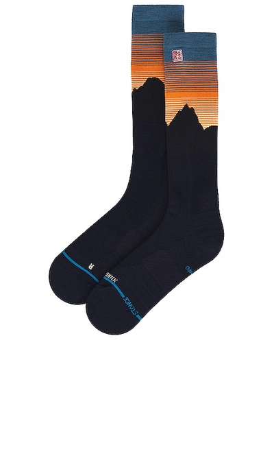 Shop Stance Rising Snow Sock In Navy