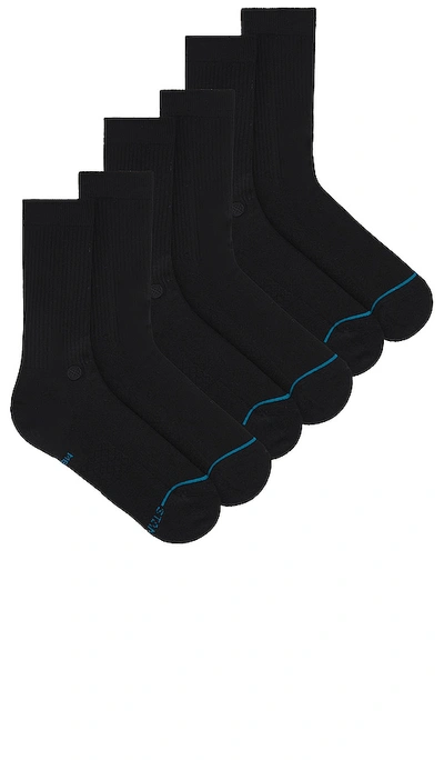 Shop Stance Shelter 3 Pack Sock In Black