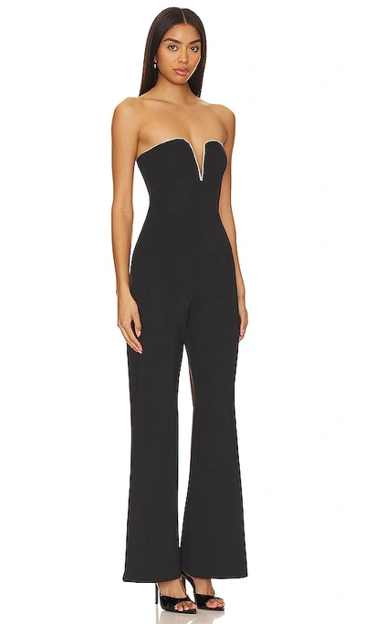 Good American Crystal Scuba Jumpsuit In Black001