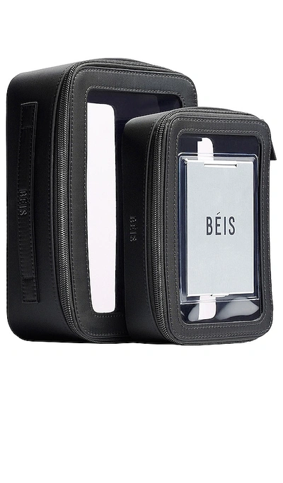 Beis The Inflight Cosmetic Case Set In Black