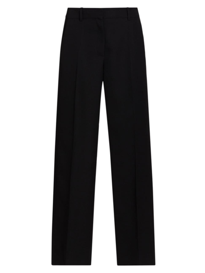 Shop The Row Women's Bremy Wool Straight Pants In Black
