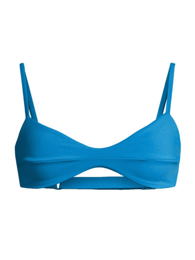 Shop Haight Women's Monica Adjustable Bralette Bikini Top In Rio Blue