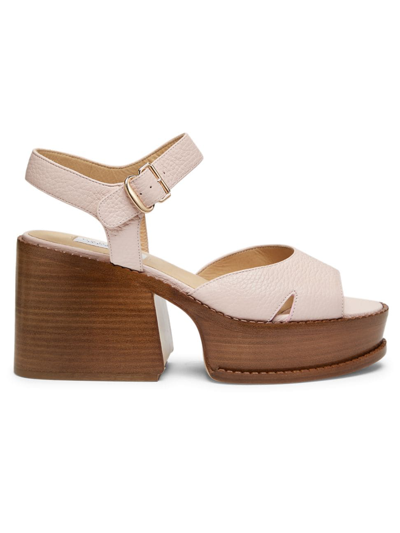 Shop Gabriela Hearst Women's Zuri 90mm Leather Platform Sandals In Blush