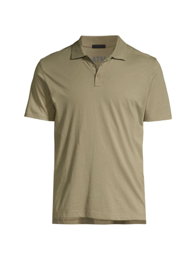 Shop Atm Anthony Thomas Melillo Men's Classic Jersey Slim-fit Polo In Oil Green