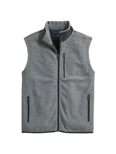Shop Vineyard Vines Men's Mountain Fleece Vest In Ultimate Gray