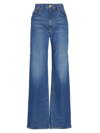 Shop Derek Lam 10 Crosby Women's Faye High-rise Tailored Wide-leg Jeans In Mercer