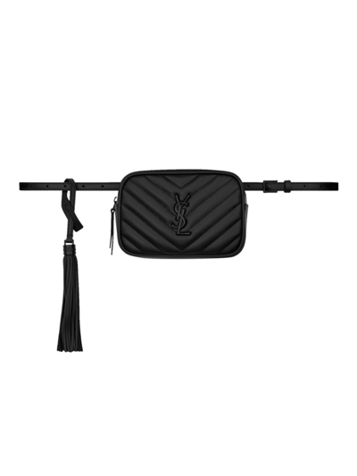Shop Saint Laurent Women's Lou Belt Bag In Quilted Leather In Black