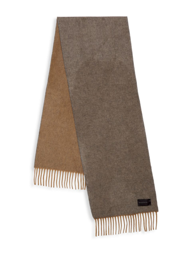 Shop Begg X Co Men's Semi-reversible Cashmere Scarf In Sand Flannel Grey