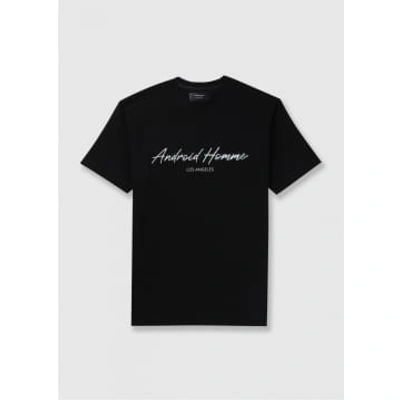 Shop Android Homme Mens Box Fit Gaussian Graphic T-shirt In Black