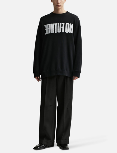 Shop Undercover No Future Crewneck Sweatshirt In Black