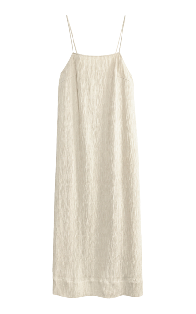 Shop By Malene Birger Textured Maxi Dress In Off-white