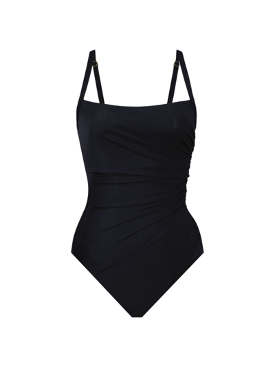 Shop Miraclesuit Swim Women's Starr Gathered One-piece Swimsuit In Black