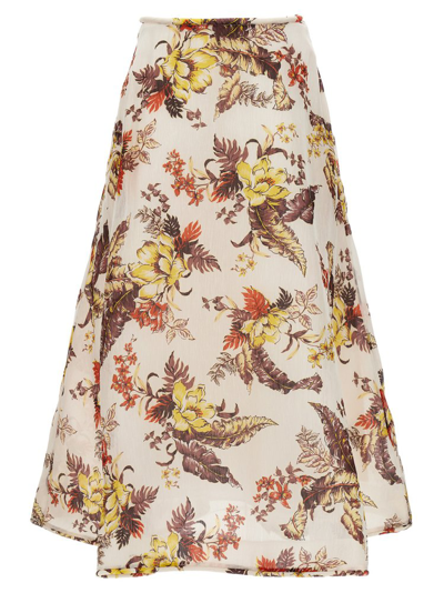 Shop Zimmermann Matchmaker Floral Printed High Waist Skirt In Multi