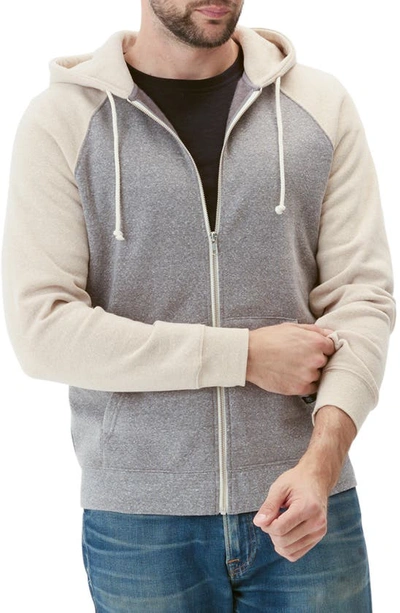 Shop Threads 4 Thought Threads For Thought Raglan Hoodie In Heather Grey/ Chai