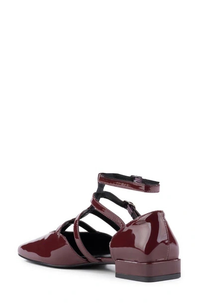 Shop Seychelles Kissing Booth Strappy Flat In Burgundy