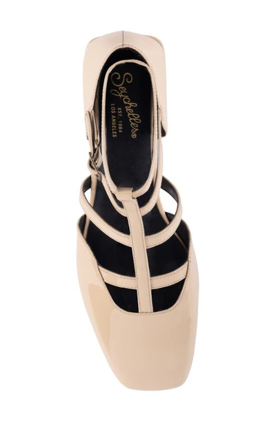 Shop Seychelles Kissing Booth Strappy Flat In Beige
