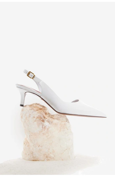 Shop Sarto By Franco Sarto Kimberly Half D'orsay Pointed Toe Kitten Heel Pump In White
