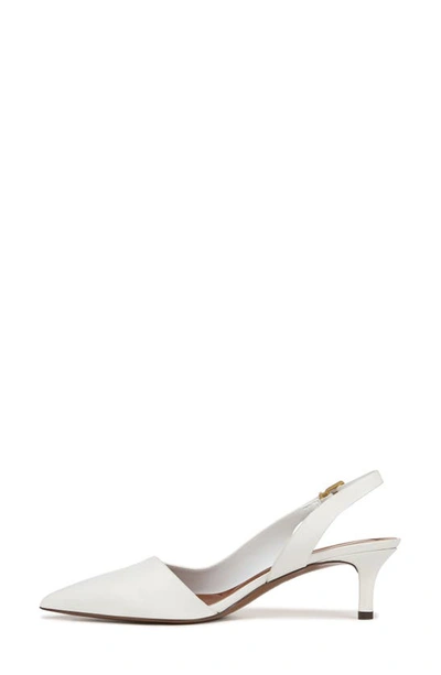 Shop Sarto By Franco Sarto Kimberly Half D'orsay Pointed Toe Kitten Heel Pump In White