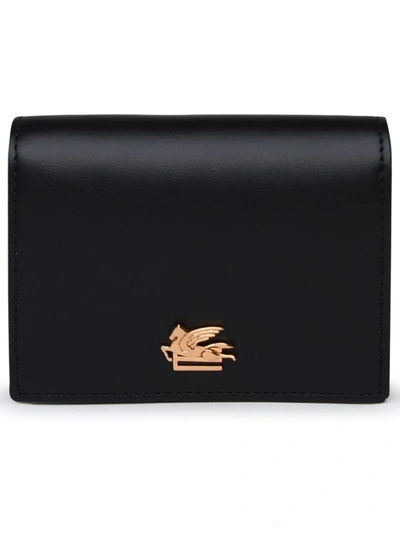 Shop Etro Black Leather Wallet
