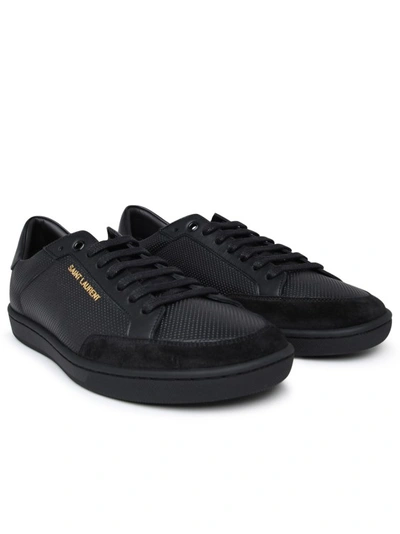 Shop Saint Laurent Court Sneakers In Black Leather