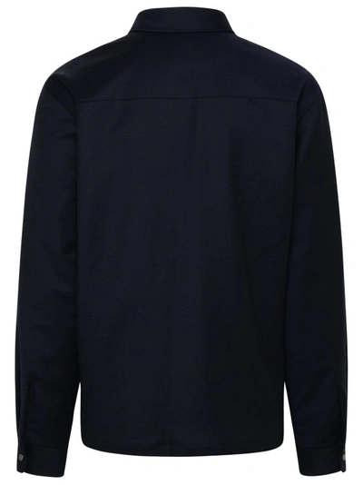 Shop Zegna Navy Wool Jacket In Blue