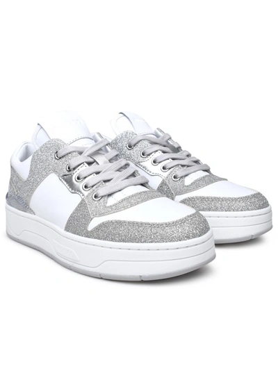 Shop Jimmy Choo Cashmere White Leather Sneakers