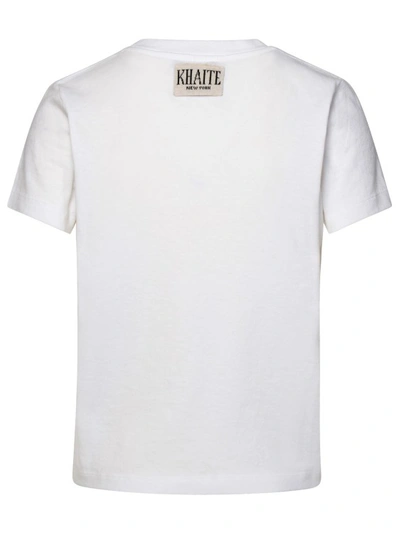 Shop Khaite White Cotton Emmylou T-shirt