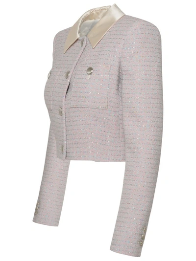 Shop Alessandra Rich Pink Cotton Blend Jacket