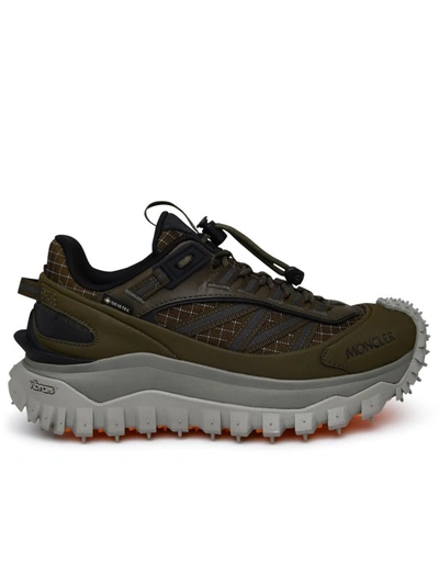 Shop Moncler Green Polyamide Trail Grip Sneakers