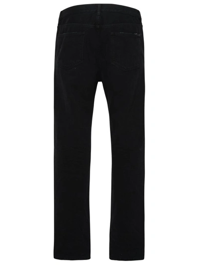 Shop Saint Laurent Oklahoma Jeans In Black Denim