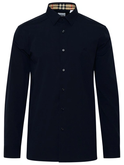 Shop Burberry Sherfield Shirt In Blue Cotton