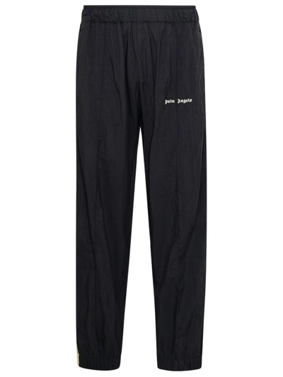 Shop Palm Angels Black Polyester Trousers
