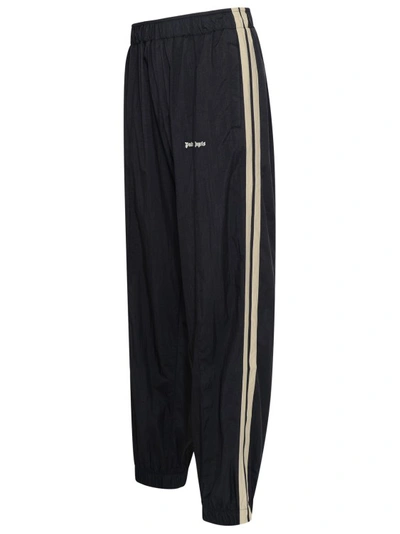 Shop Palm Angels Black Polyester Trousers