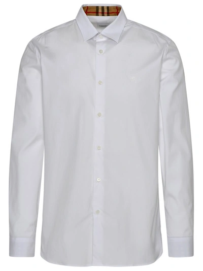 Shop Burberry Sherfield Shirt In White Cotton