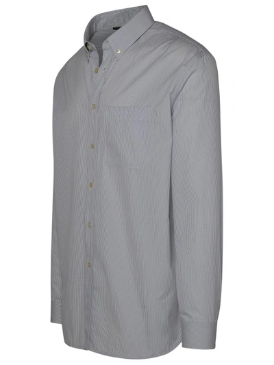 Shop Saint Laurent Cassandre Two-tone Shirt In Grey