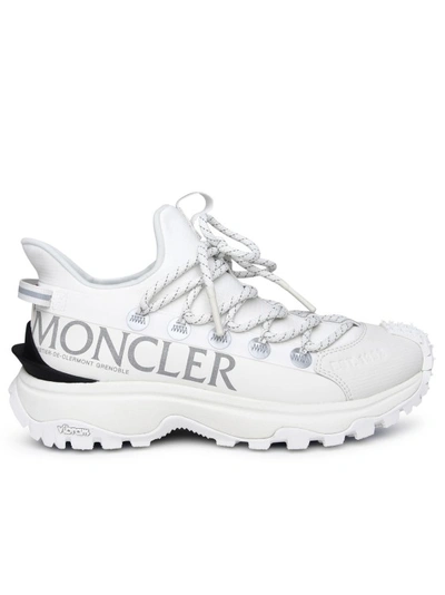 Shop Moncler White Polyamide Trail Grip Sneakers