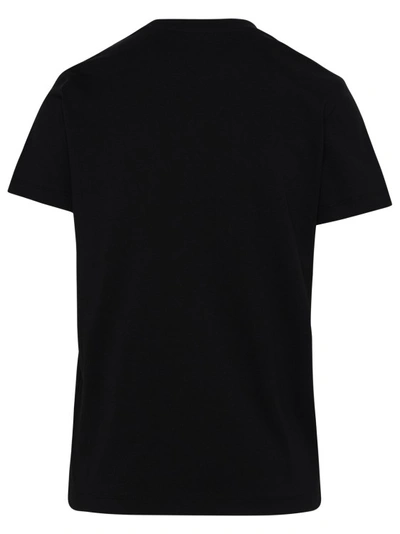 Shop Moncler Black Cotton T-shirt