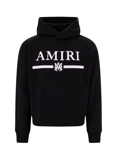 Shop Amiri Logo Printed Hoodie In Black
