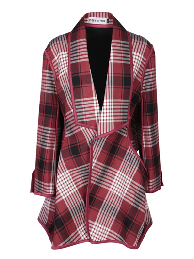 Shop Issey Miyake Counterpoint Checked Jacket In Multi