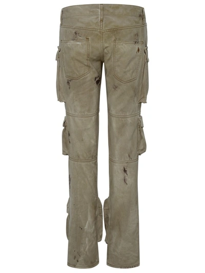 Shop Attico Beige Cotton Jeans In Brown