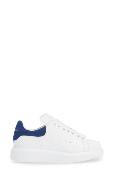 Shop Alexander Mcqueen Oversized Sneaker In White/ Paris Blue