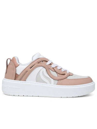 Shop Stella Mccartney S Wave 1 Sneakers In A Powder Polyester Blend In Neutrals