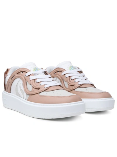 Shop Stella Mccartney S Wave 1 Sneakers In A Powder Polyester Blend In Neutrals