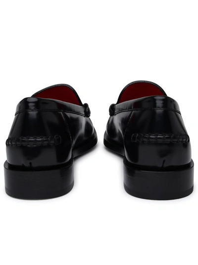 Shop Ferragamo Black Leather Irina Loafers