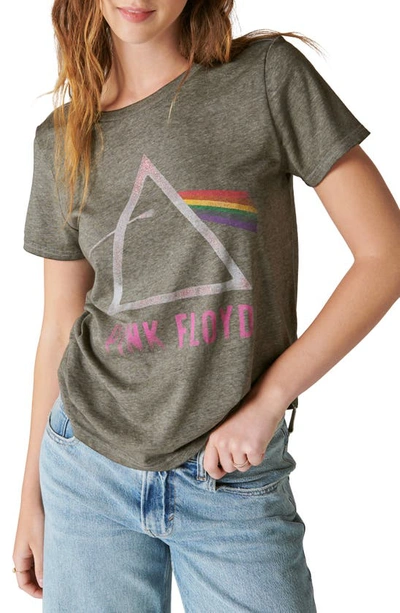 Shop Lucky Brand Pink Floyd Sparkle Graphic T-shirt In Pirate Black
