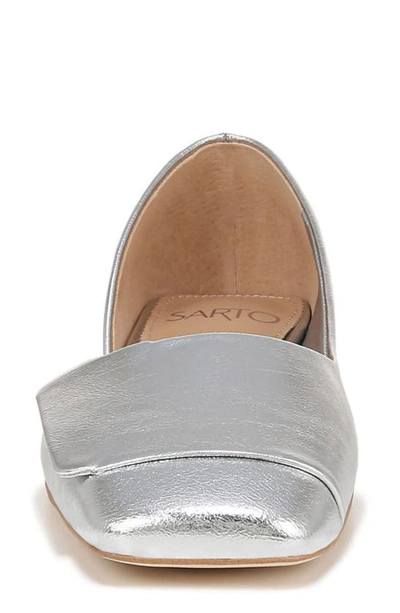 Sarto By Franco Sarto Tracy Half D'orsay Flat In Silver