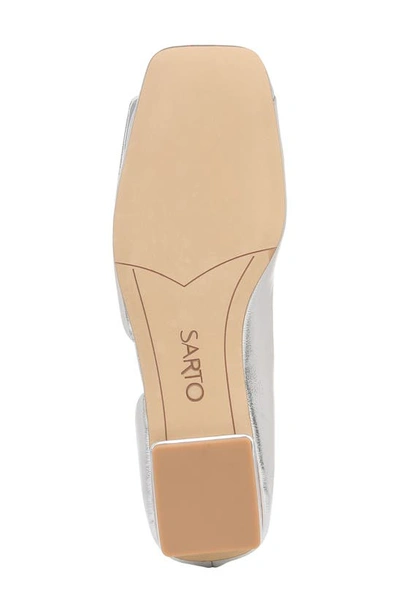 Sarto By Franco Sarto Tracy Half D'orsay Flat In Silver