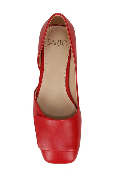 Shop Sarto By Franco Sarto Tracy Half D'orsay Flat In Red
