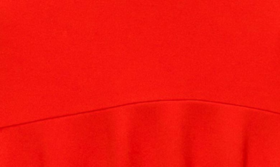 Shop Melloday Handkerchief Hem Mock Neck Dress In Red