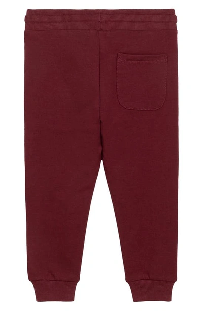 Shop Miles Baby Kids' French Terry Joggers In Burgundy
